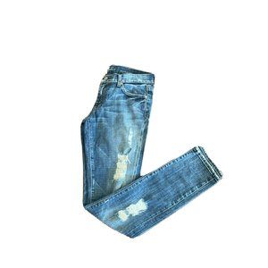 7 For All Mankind Original Womens Roxanne Straight Leg Distressed Size 29